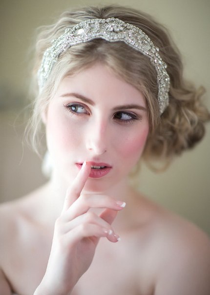 Аксессуары для свадебных причесок блондинок. 01