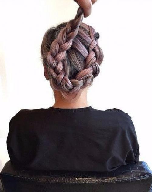 Шикарная прическа с розой! 06