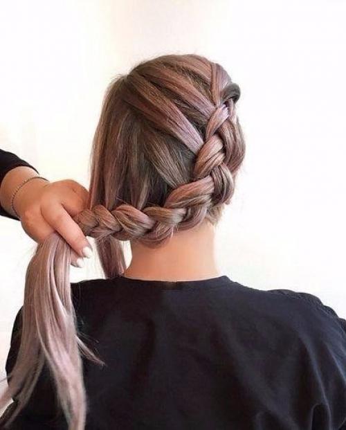 Шикарная прическа с розой! 04