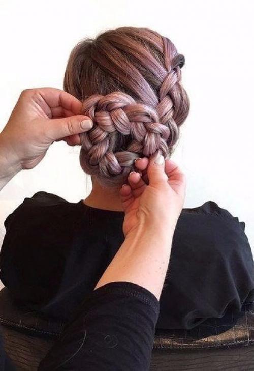 Шикарная прическа с розой! 07