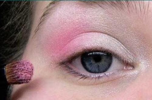 Макияж с холодными розовыми тенями. 01