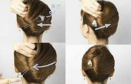 С невидимками. Благодаря этой пошаговой инструкции вы сможете сделать французский твист на прядях средней длины, в том числе на каре: 01