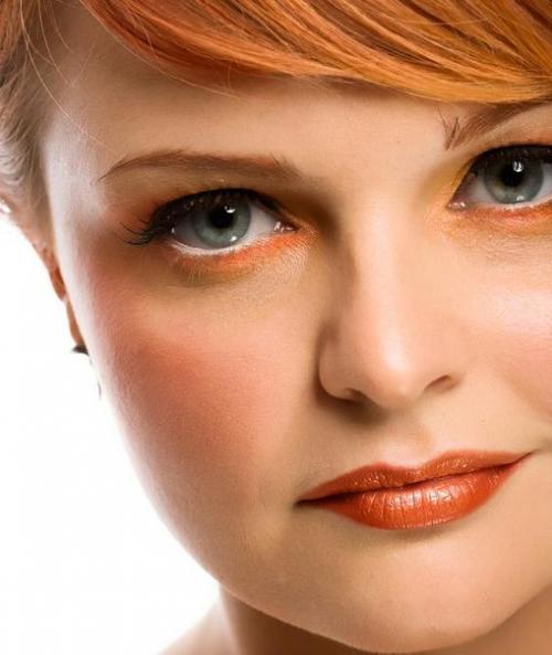 Свадебный макияж для рыжеволосых девушек с серыми и голубыми глазами. 02 Свадебный макияж для рыжеволосых девушек с серыми и голубыми глазами. 02