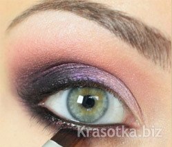 Загадочный сиреневый макияж глаз. 04