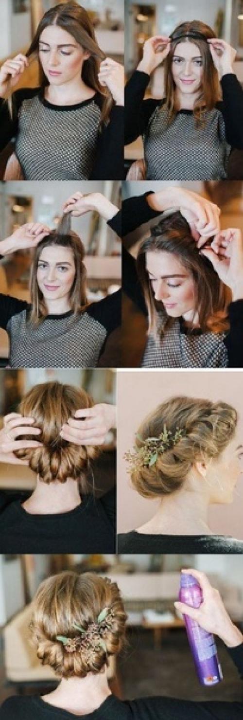 Прическа в греческом стиле такая прическа считается самой простой для средней длины волос. 01