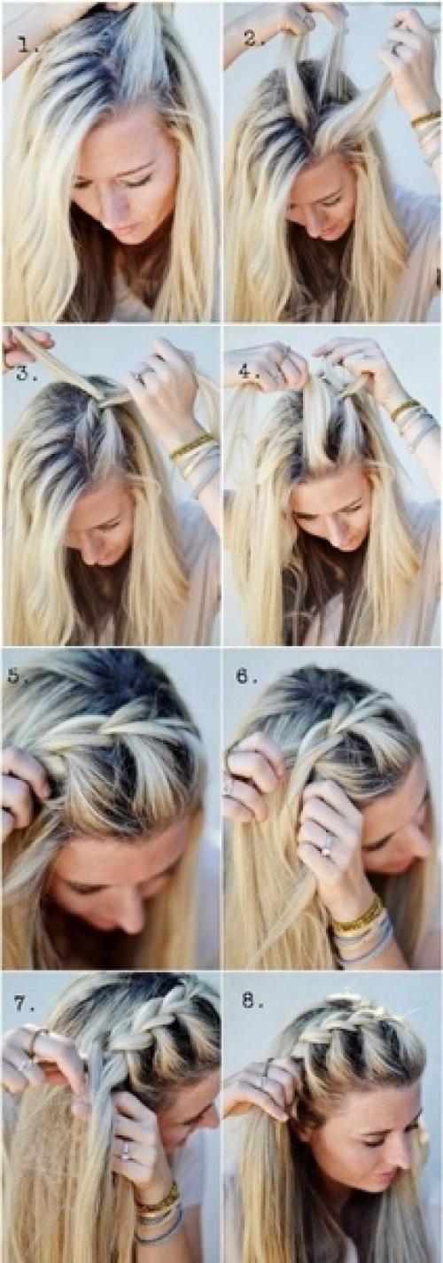 Простые плетения чтобы волосы выглядели ухоженно, вовсе не обязательно делать роскошную прическу. 04