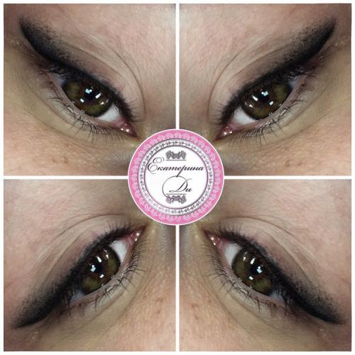 Smokey - стрелки - моя авторская техника перманентного макияжа век. 05