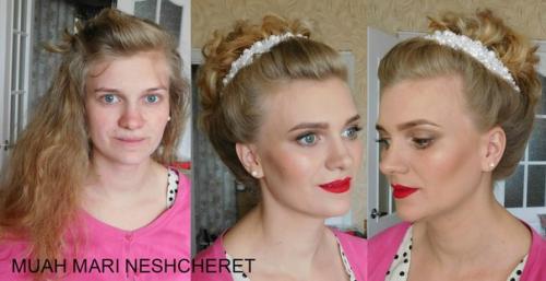 Уже выкладывала образ этой очень красивой невесты, но то было на скорую с тел, а теперь с фотоаппарата и с рубрикой до/после. 01