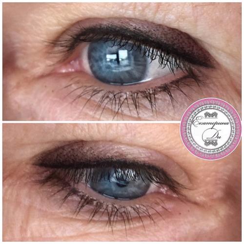 Smokey - стрелки - моя авторская техника перманентного макияжа век. 04