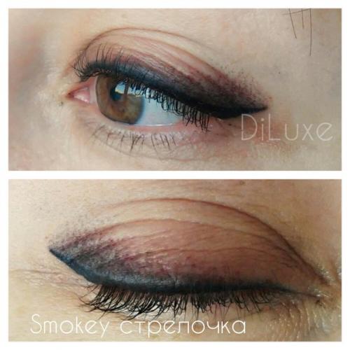 Smokey - стрелки - моя авторская техника перманентного макияжа век. 03