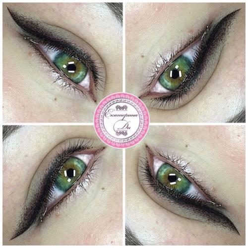 Smokey - стрелки - моя авторская техника перманентного макияжа век. 06