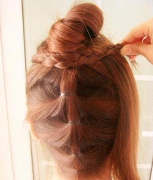 Высокий модный пучок. 07 Высокий модный пучок. 07