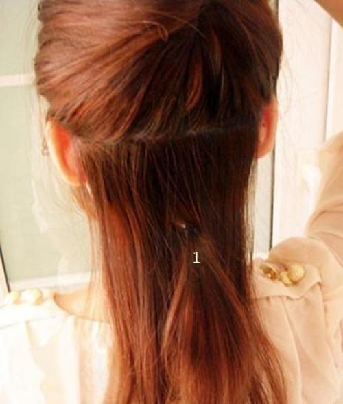 Высокий модный пучок. 01 Высокий модный пучок. 01