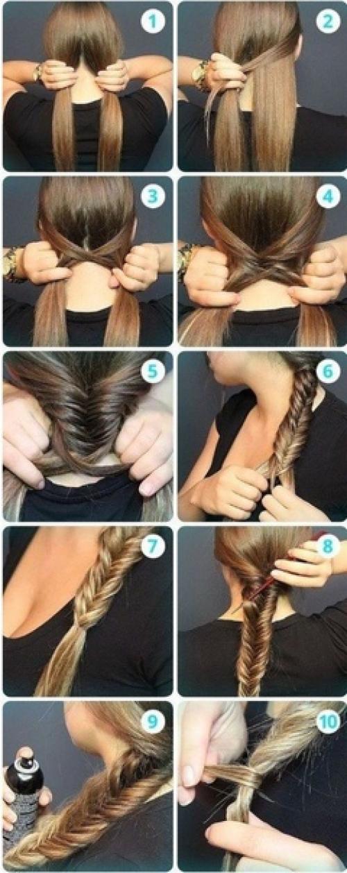 Рыбий хвост. Прическа Рыбий Хвост смотрится эффектно и оригинально. 01