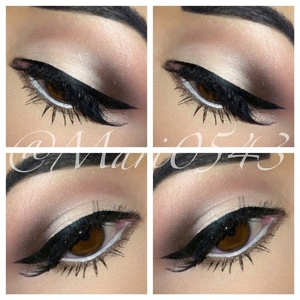 Макияж карих глаз. вверху: глубокая (темная) осень. 04