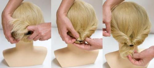 Очень красивая коса из вывернутого хвоста. 02