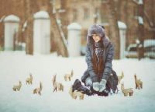 Идеи для зимней фотосессии девушек. 05