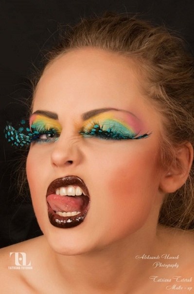 Макияж жар-птицы.  Для новогодней карнавальной ночи так актуален макияж жар-птицы. 02