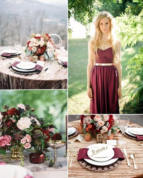 Цвет марсала - насыщенный землянисто - красно - винный цвет, а в цветовой палитре он находится буквально в нескольких тонах от свадебной классики - бургунди. 01