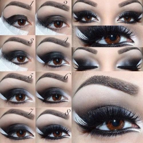 Вечерний макияж для карих глаз 2016. 01