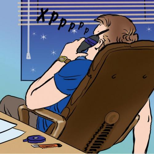 Как незаметно спать на работе. 03