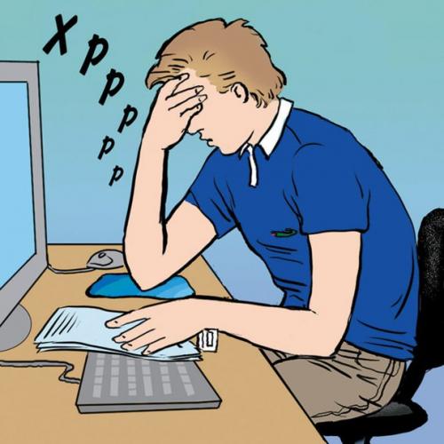 Как незаметно спать на работе. 02