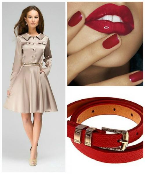 С чем носить бежевое платье? 01