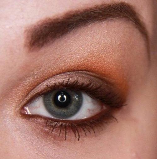 Лёгкий макияж в тёплых тонах - пошагово. 09