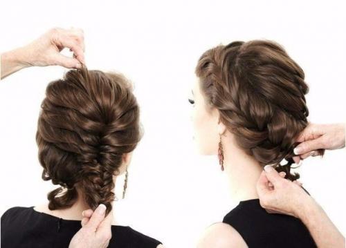 Урок прически c собранными волосами! 08