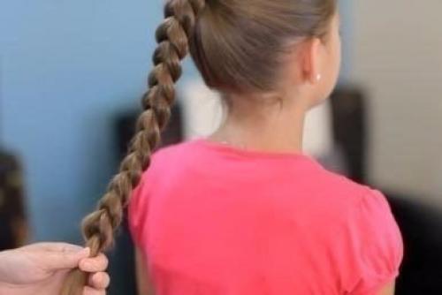 Оригинальная коса: перевернутые сердечки. 06