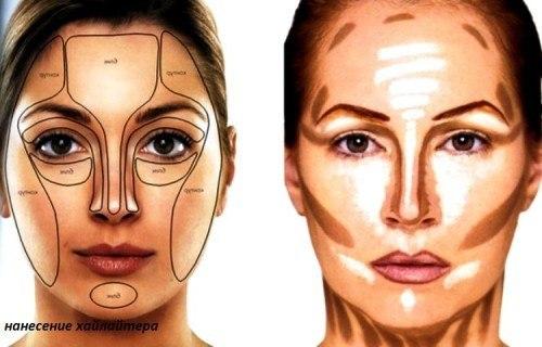 Использование нашего хайлайтера для макияжа. 02