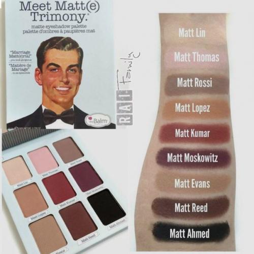 Тени the balm meet matte trimony. Тени 9 цветов матовые Balm Meet Matte Trimony?