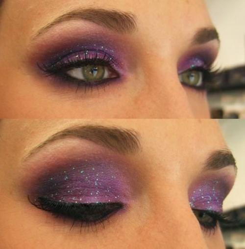 Вечерний макияж для светло зеленых глаз. 02