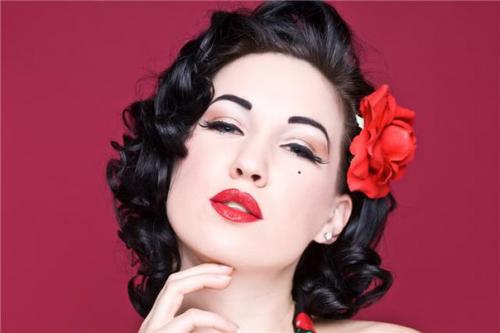 Макияж пин АП, мы создаем кокетливый ретро образ? 01