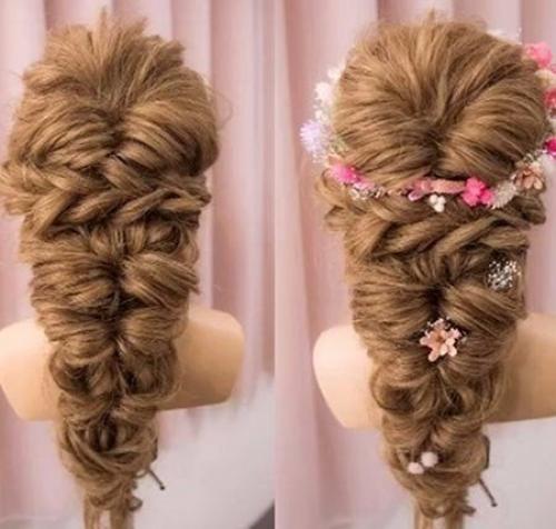 Вечерняя прическа на длинные волосы? 08