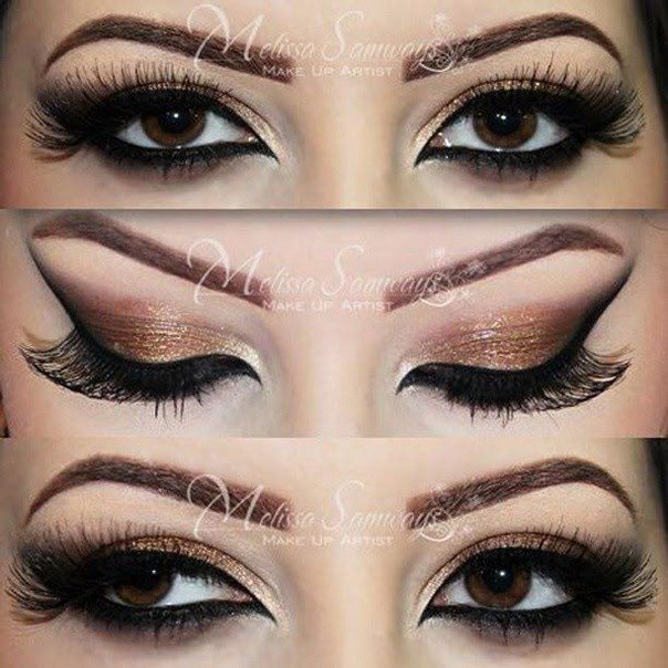 Макияж темно-карих, карих и вишневых глаз. Цветотип глубокая осень. 03