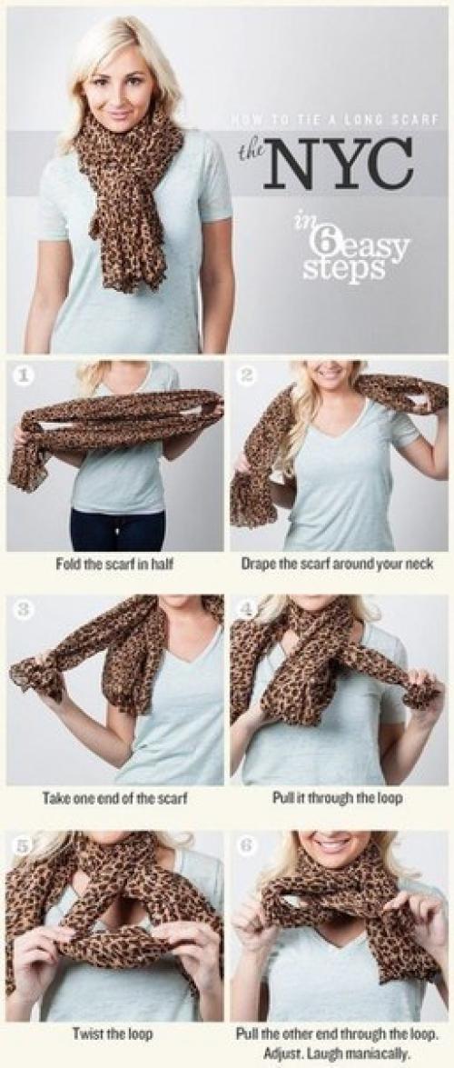 Как красиво и оригинально повязать шарф или платок. 03