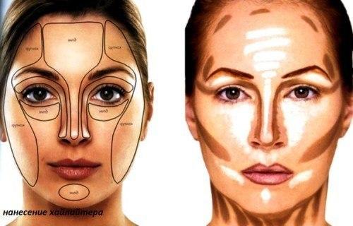 Использование нашего хайлайтера для макияжа. 02