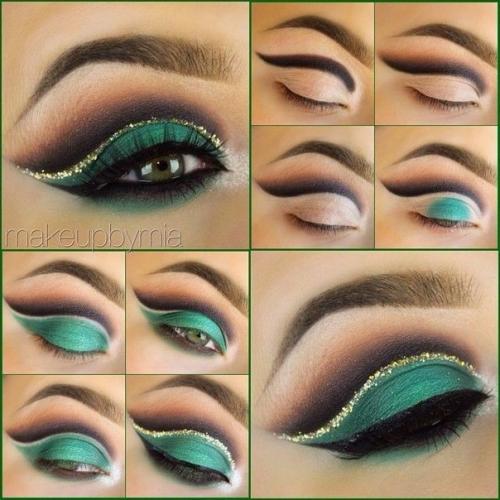 Как применять зеленый оттенок в макияже глаз? 04