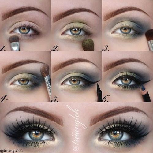 Как применять зеленый оттенок в макияже глаз? 01