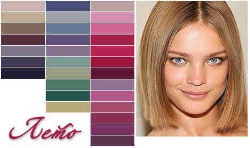 Цветотип лето. При цветовом типе лето цвет волос или светлый, или темный (но не черный) с холодным пепельным оттенком. 06