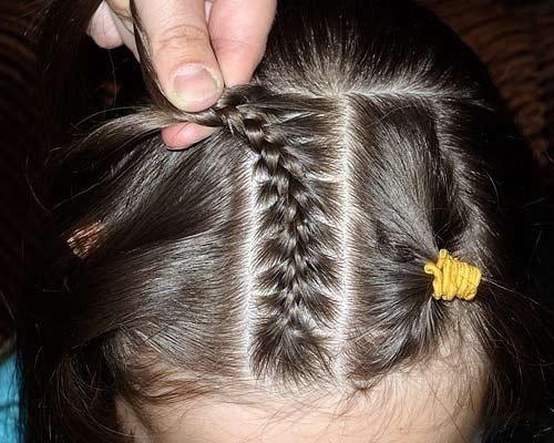 Причёска Змейкадля девочки. 01