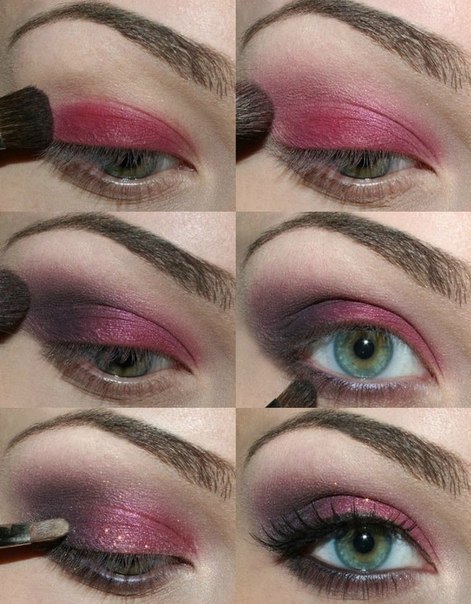 Макияж для голубых глаз пошаговый урок. источник Интернет. 07