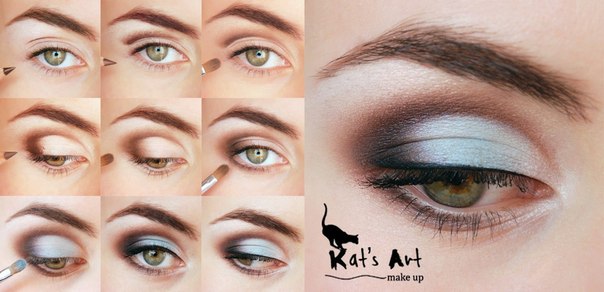 Макияж для зеленых глаз пошаговый урок. источник Интернет. 06