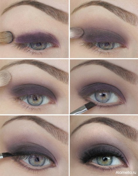 Макияж для голубых глаз пошаговый урок. источник Интернет. 08