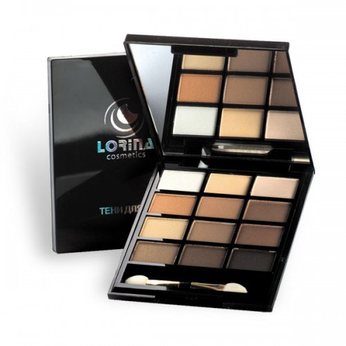 Тени матовые 12 цветов Lorina L-EYM-012. Тени матовые 12 цветов Lorina L-EYM-012.