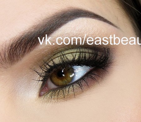 Варианты вечернего макияжа для светло - карих глаз. 05
