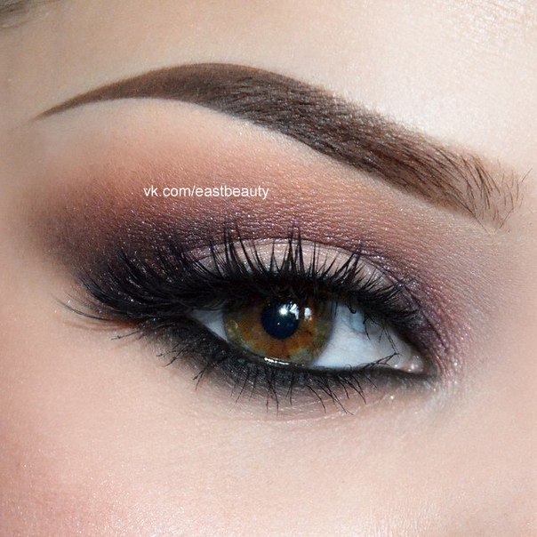 Варианты вечернего макияжа для светло - карих глаз. 06