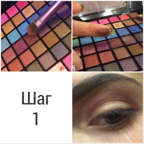 Привет, красавицы?  Хочу с вами поделиться красивым, ярким вечерним макияжем в клюквенно - розовых тонах? 01