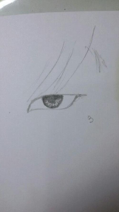 Когда я рисую портреты я всегда начинаю с глаза, поэтому и сегодня решила начать с него. 02